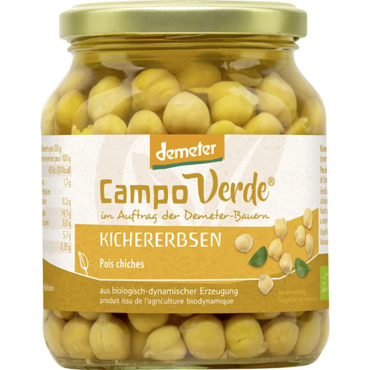 Demeter Campo Verde Bio Kichererbsen 370 ml