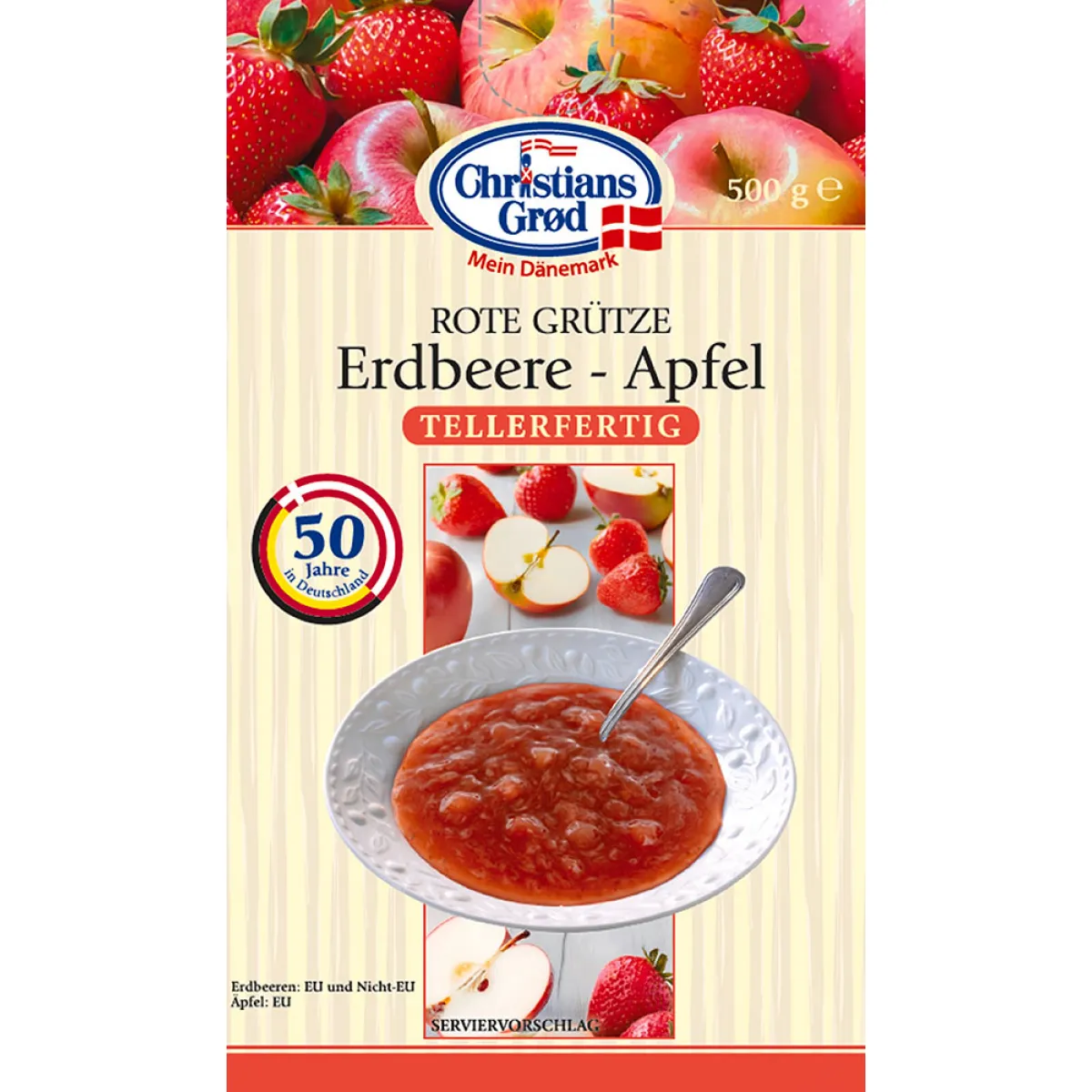 Christians Grød Rote Grütze Erdbeere-Apfel 500 g