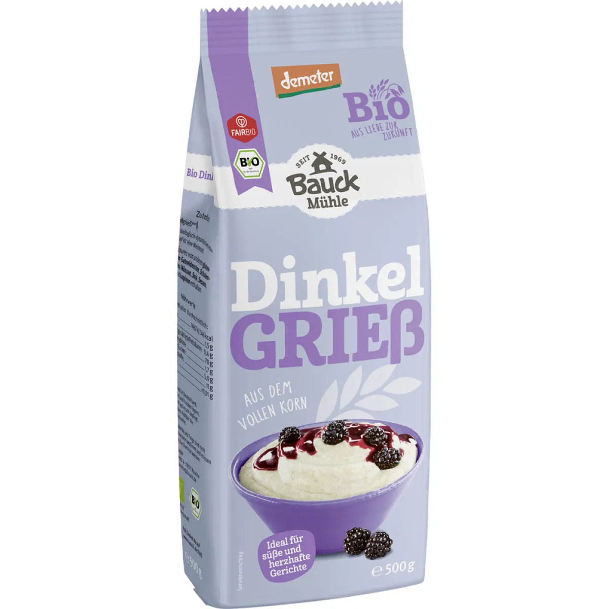 Bauck Mühle Dinkel-Grieß 500 g