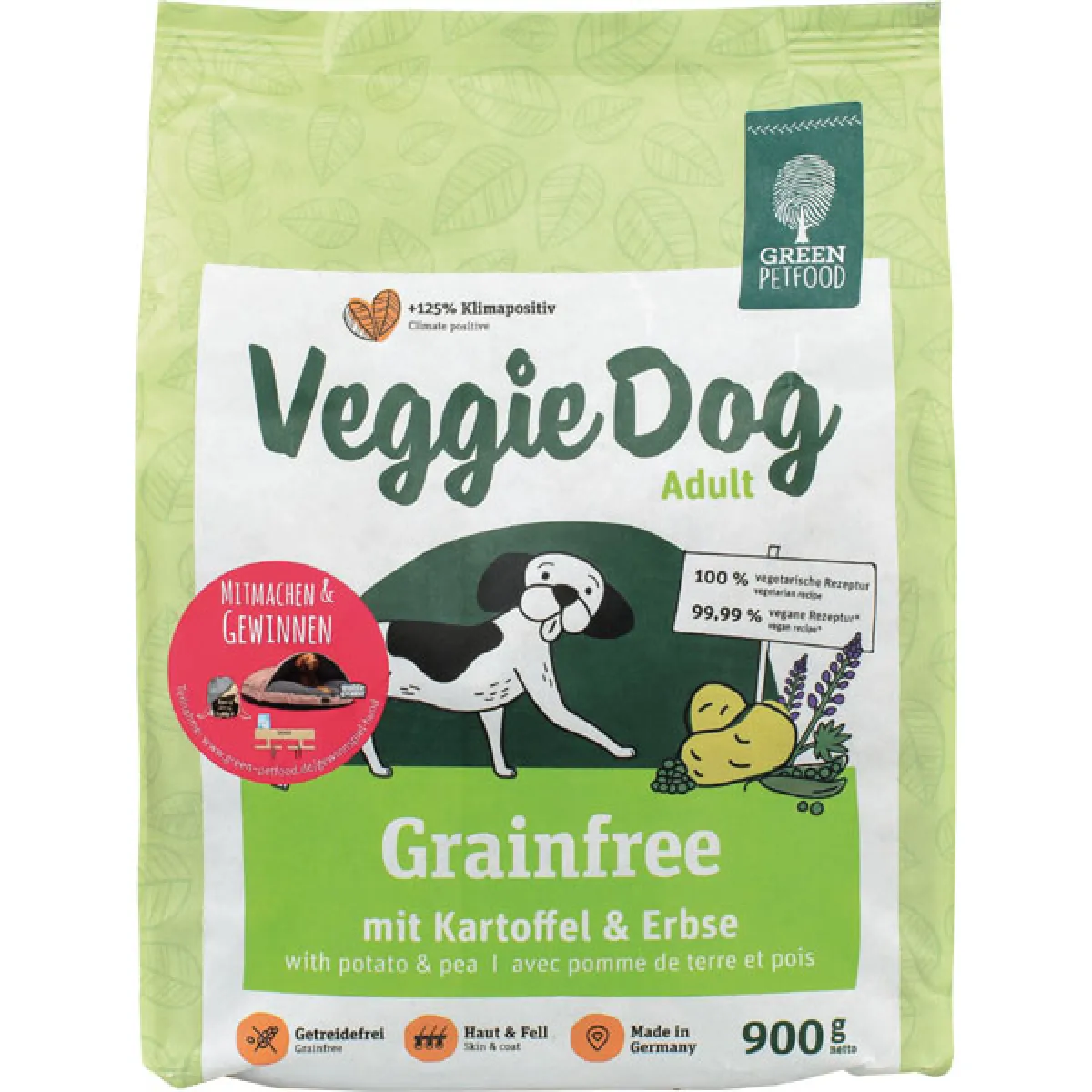 Veggie Dog Grainfree Hundefutter (zu 99,9% vegan) 900 g