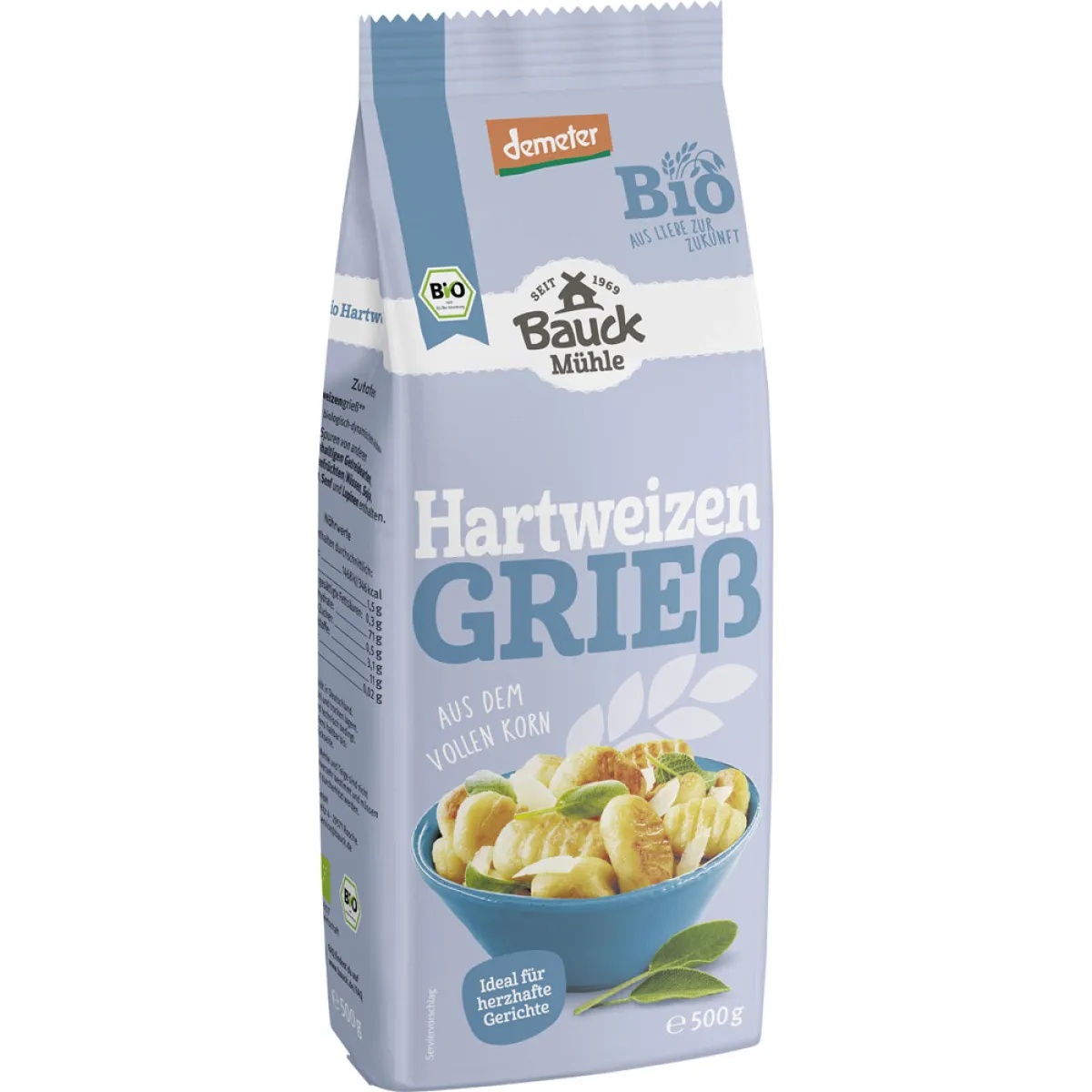 Bauck Mühle Hartweizengrieß 500 g