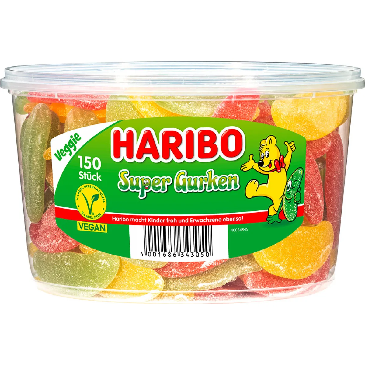 Haribo Super Gurken 150 Stück 1350 g