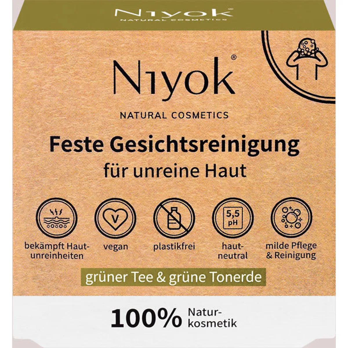 Niyok Feste Gesichtsreinigung - unreine Haut 80 g