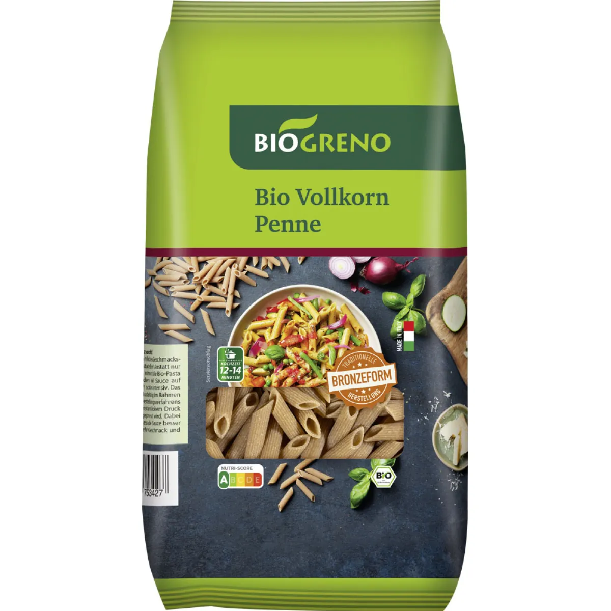 Biogreno Penne Vollkorn 500 g