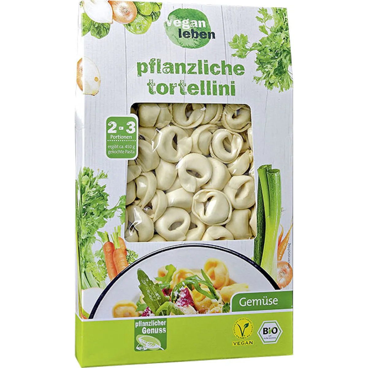 vegan leben Pflanzliche Tortellini Gemüse 250 g
