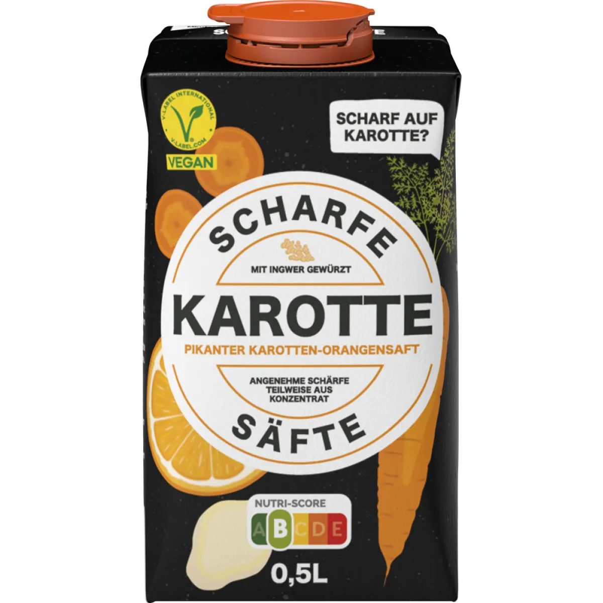 Scharfe Säfte Karottensaft mit Ingwer 0,5 l