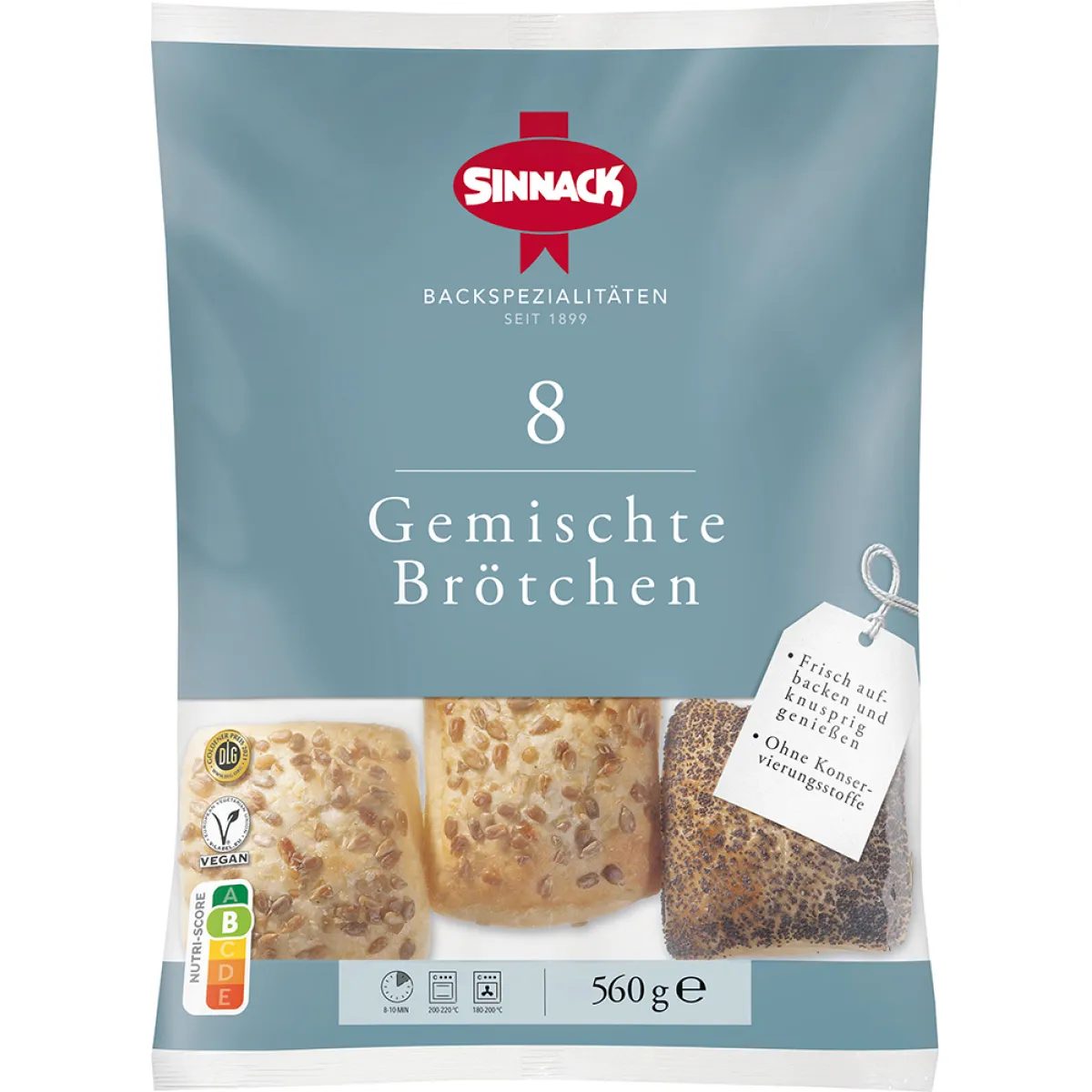 Sinnack 8 Gemischte Brötchen 560 g