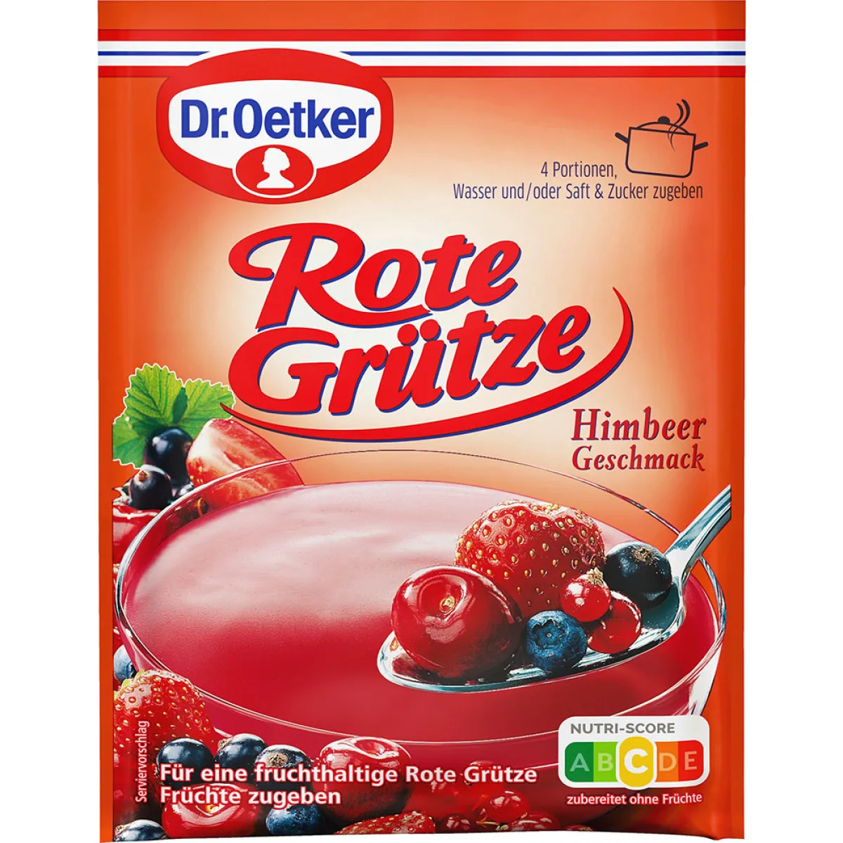Dr. Oetker Rote Grütze Himbeer Geschmack 3 x 40 g