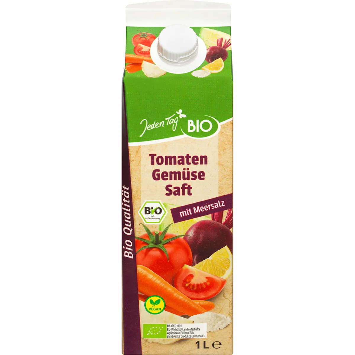 Jeden Tag Bio Tomaten-Gemüsesaft 1 l