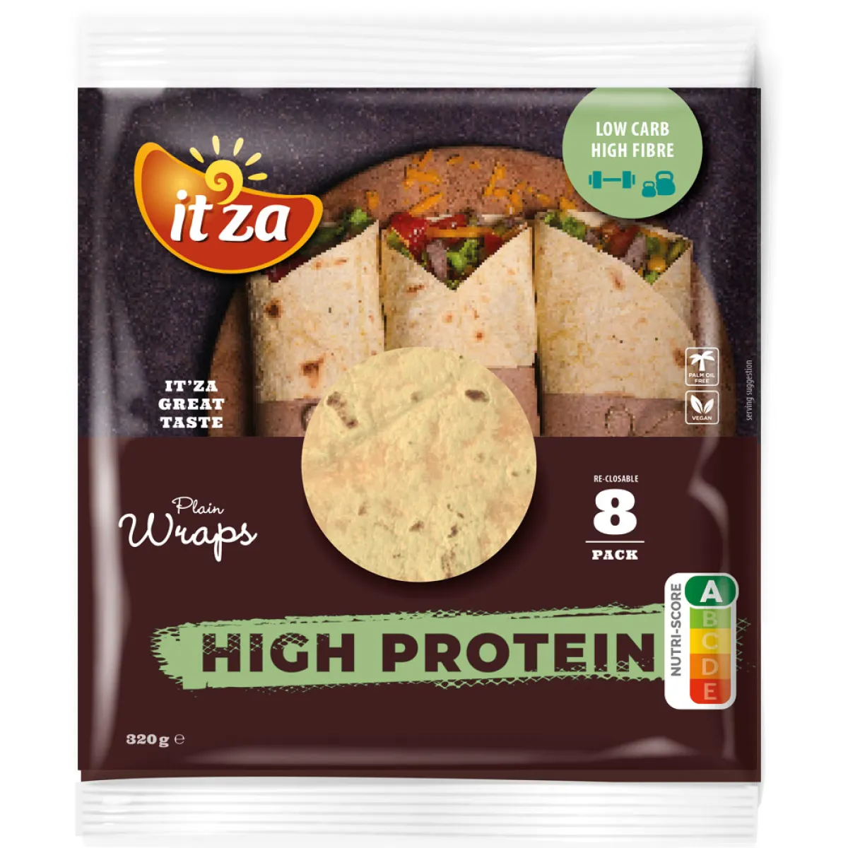 itza High Protein Medium Wraps 8 Stück 320 g
