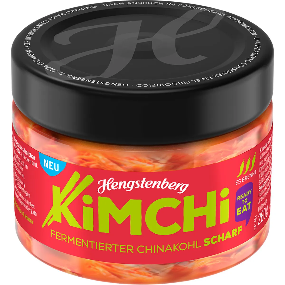 Hengstenberg Kimchi fermentierter Chinakohl scharf 260 g