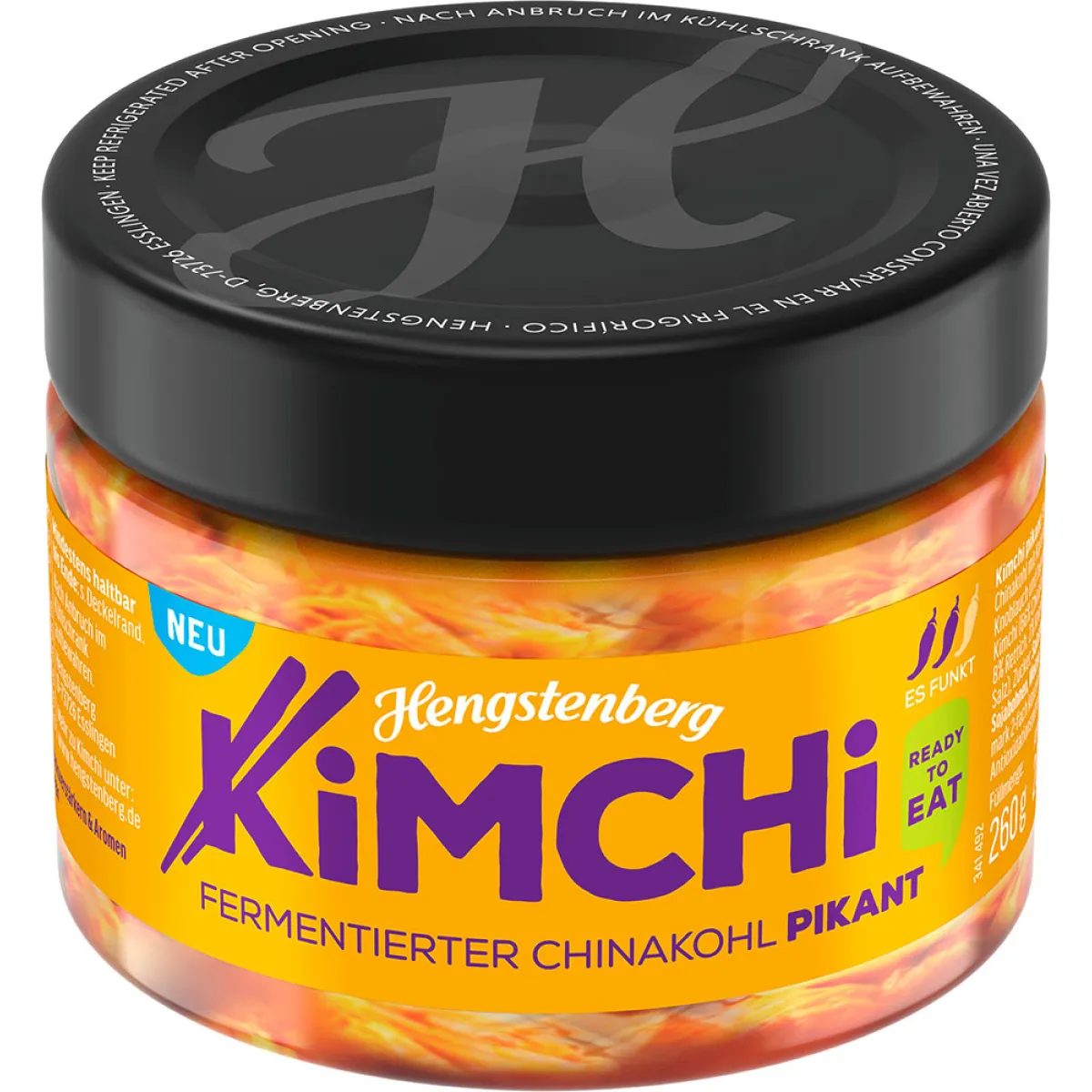 Hengstenberg Kimchi fermentierter Chinakohl Pikant 260 g