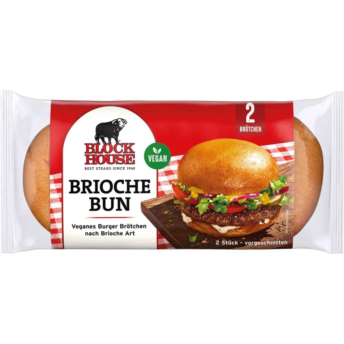 Block House Brioche Bun Vegan 2x80 g