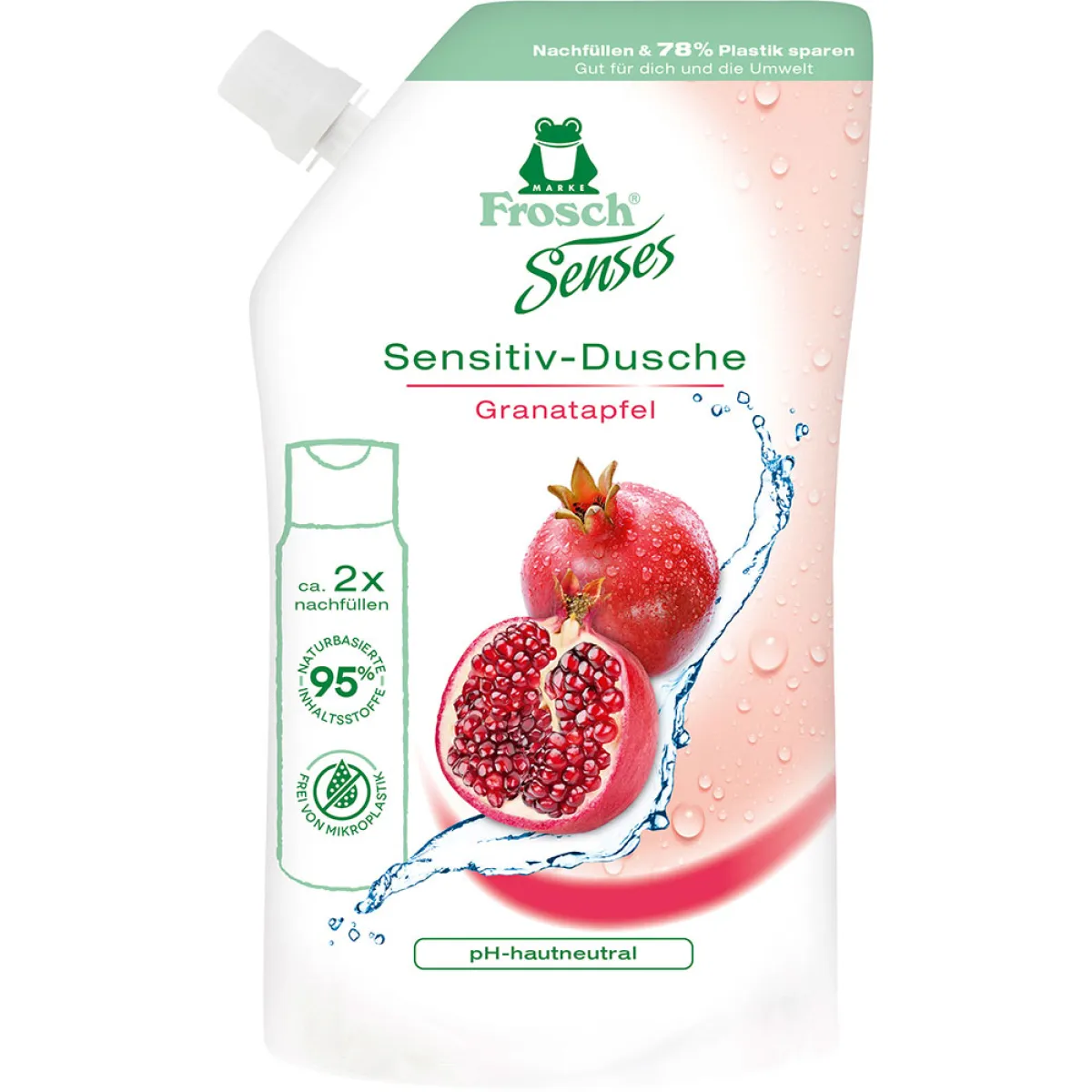Frosch Sensitiv-Dusche Nachfüllbeutel Granatapfel 500 ml