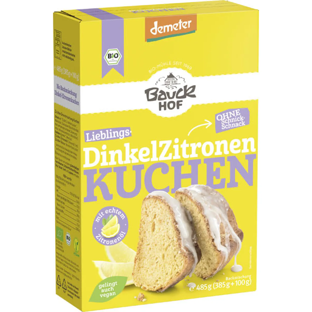Bauck Mühle Dinkel Zitronen Kuchen 485 g