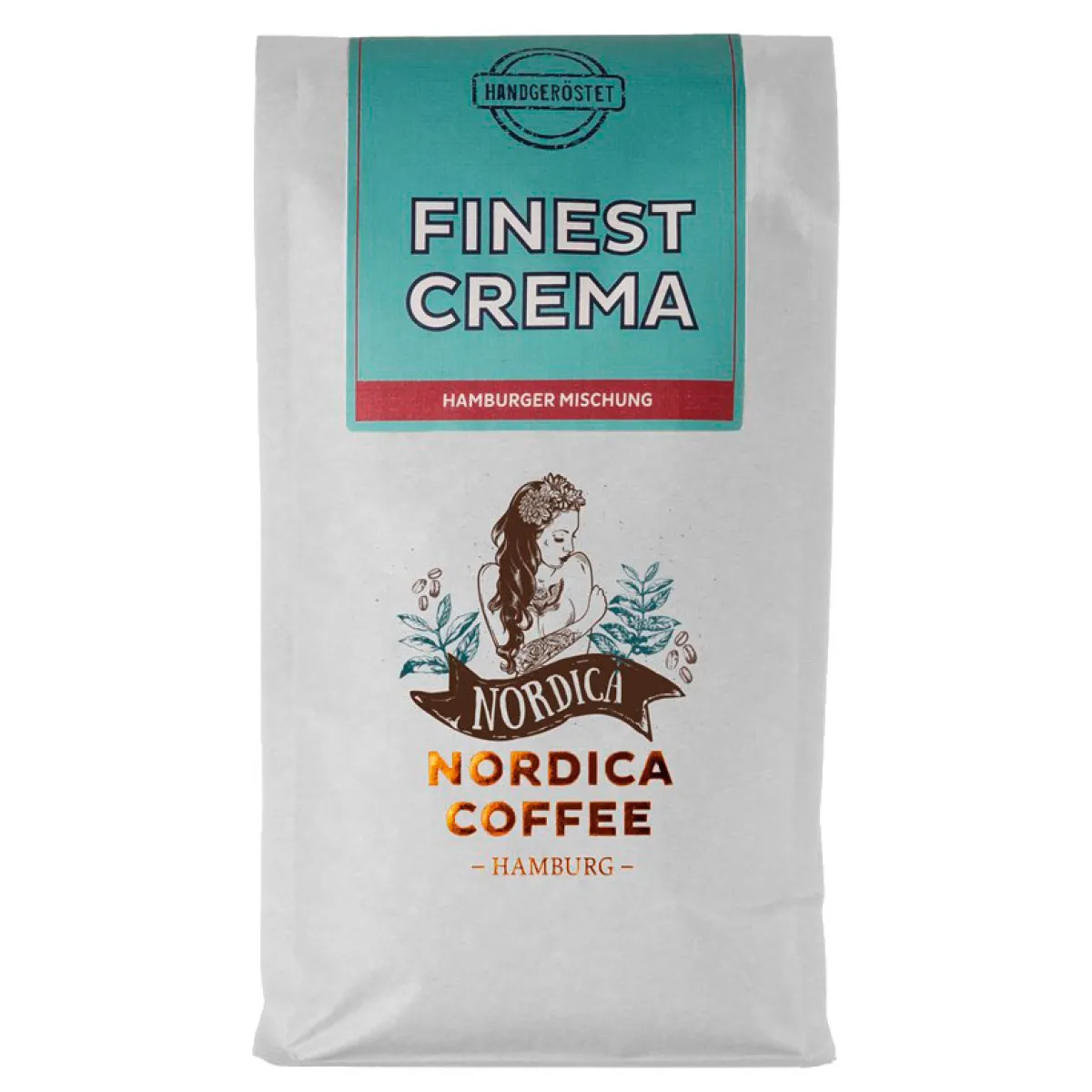 Nordica Coffee Hamburg Finest Crema ganze Bohnen 1 kg
