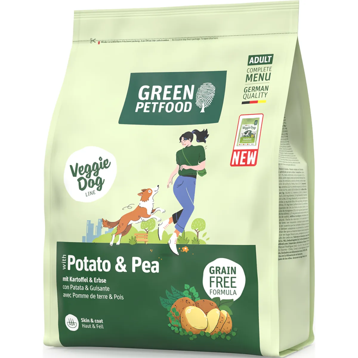 GreenPetfood Veggie Dog mit Kartoffel & Erbse (zu 99,9% Vegan) 900 g