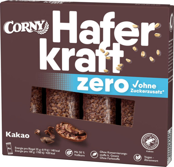 Corny Haferkraft Zero Kakao 140 g