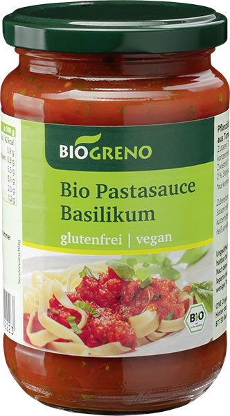 Biogreno Pastasauce Basilikum 340 ml