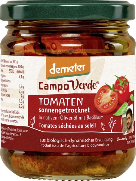 Demeter Campo Verde sonnengetrocknete Tomaten 190g