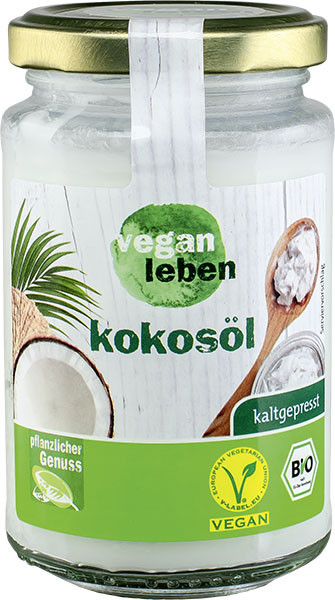 vegan leben Kokosöl, kaltgepresst 200 ml
