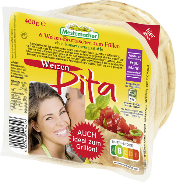 Mestemacher Pita Weizen 6Stk. 400 g