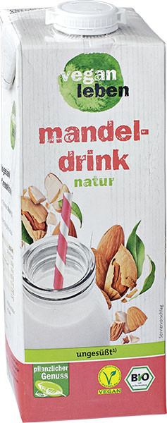vegan leben Mandeldrink natur 1 Liter