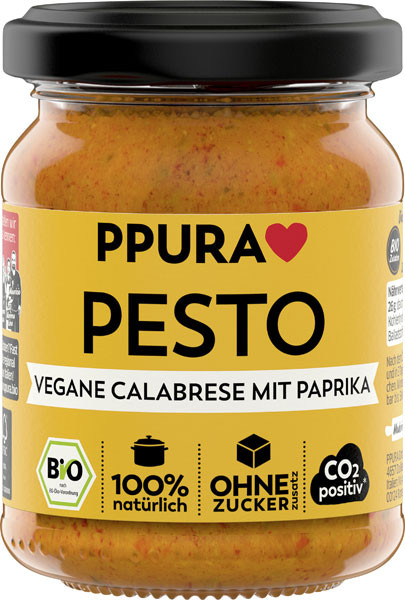 PPURA Pesto vegane Calabrese mit Paprika 120 g