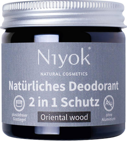 Niyok Deodorant Creme im Glas-Tiegel - Oriental wood 50 g