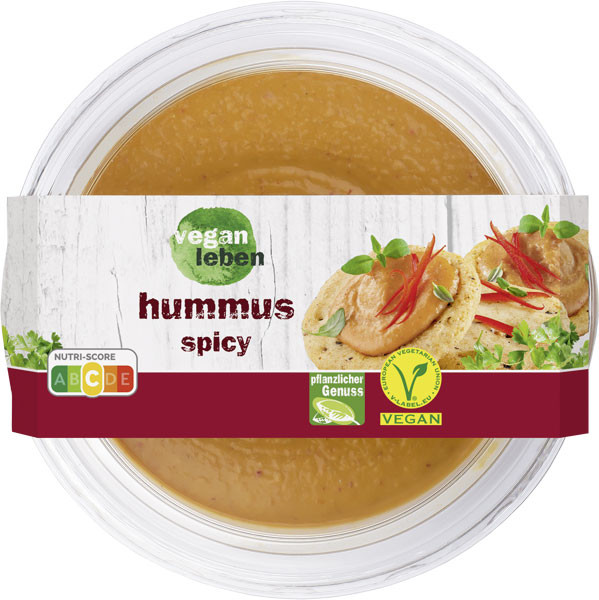 vegan leben Hummus pikant 200 g