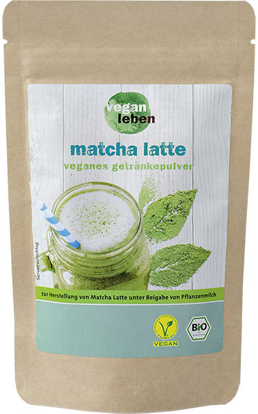 vegan leben Matcha Latte, Getränkepulver 100 g