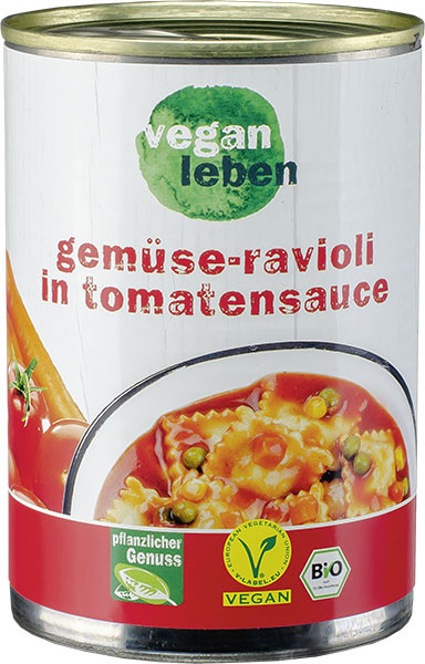 vegan leben Gemüse-Ravioli in Tomatensauce 400 g