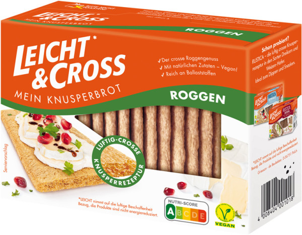 Leicht & Cross Knusperbrot Roggen 125 g