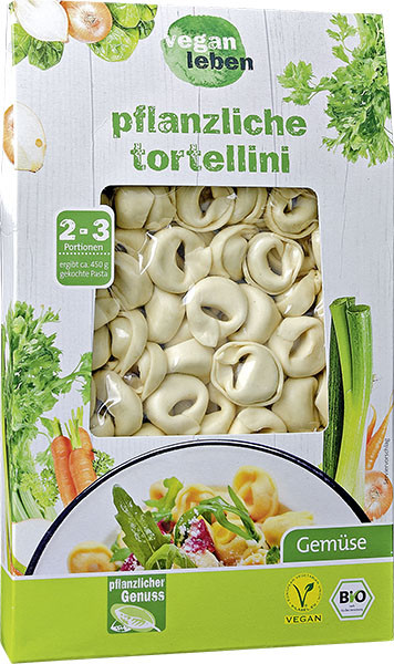 vegan leben Pflanzliche Tortellini Gemüse 250 g