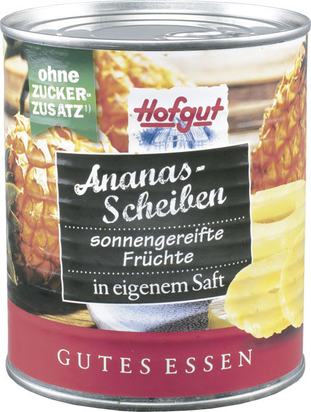 Hofgut Ananas Scheiben 850 ml