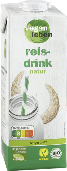 vegan leben Reisdrink natur 1 l, Pflanzendrinks