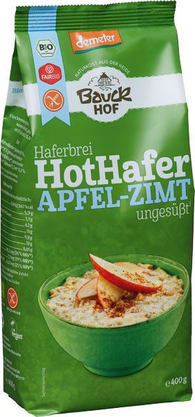 Bauckhof Porridge HotHafer Apfel-Zimt ungesüßt 400 g