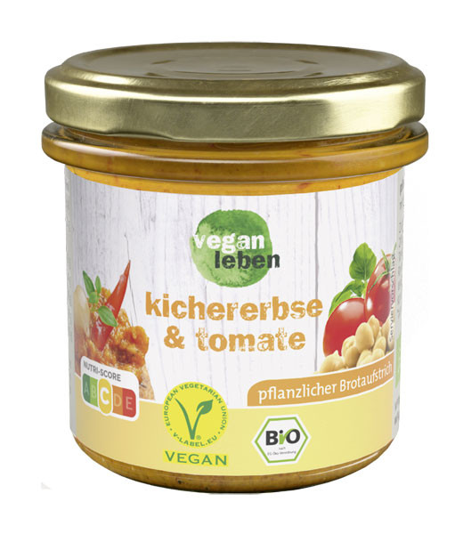 vegan leben Brotaufstrich Kichererbse-Tomate 135 g