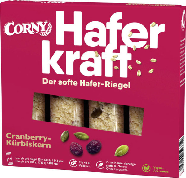 Corny Haferkraft Cranberry-Kürbiskern 140 g