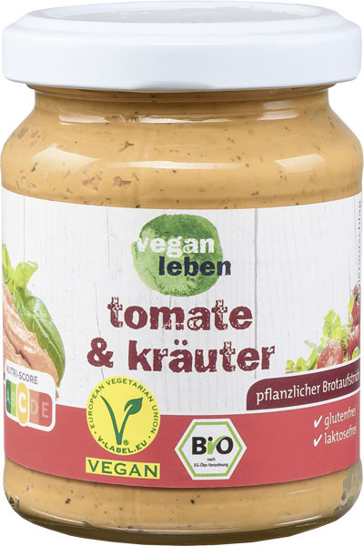 vegan leben Brotaufstrich Tomate-Kräuter 125 g
