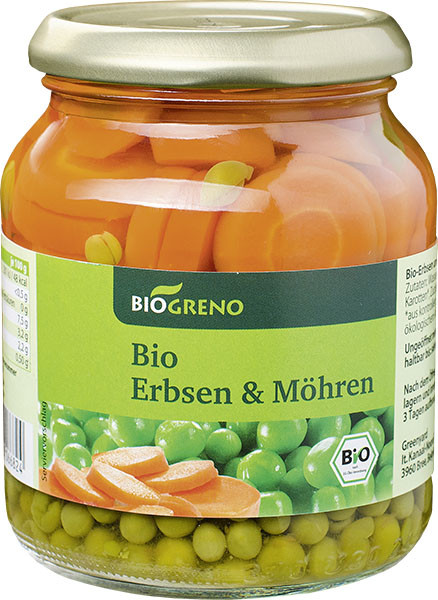 Biogreno Erbsen und Möhren 340 g