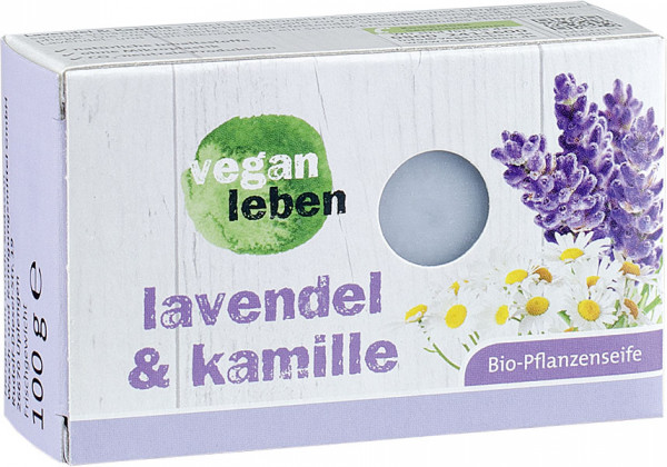 vegan leben Pflanzliche Crèmeseife Lavendel &amp; Kamille 100 g