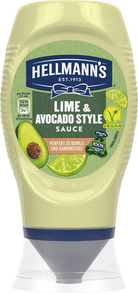 Hellmann`s Lime &amp; Avocado Style Sauce 250 ml