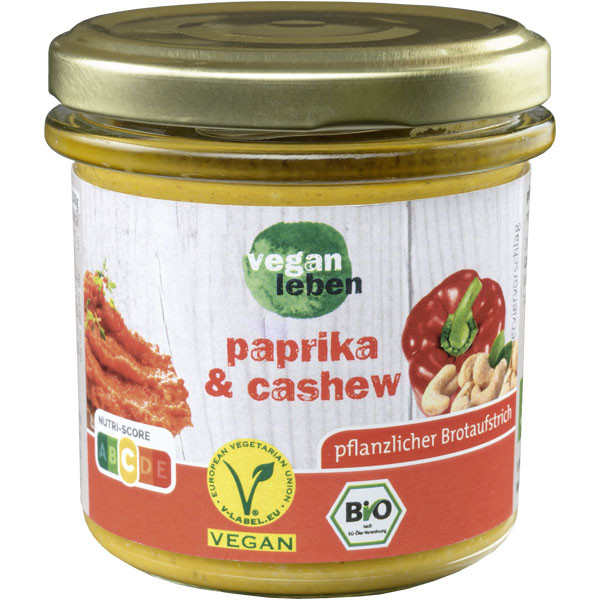 vegan leben Brotaufstrich Paprika-Cashew 135 g