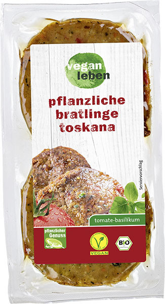 vegan leben Pflanzliche Bratlinge Toskana 200 g