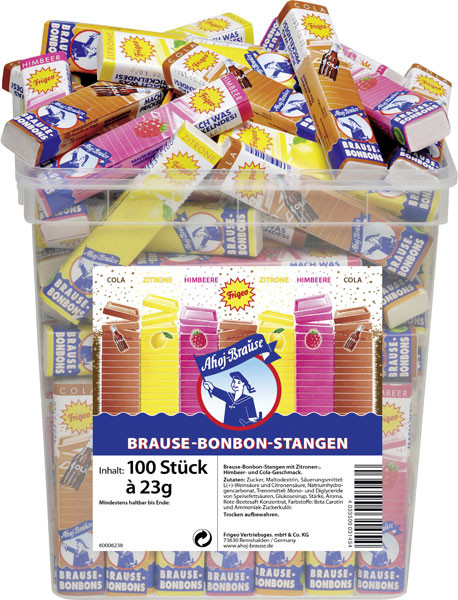 Frigeo Ahoj Brause-Bonbon-Stangen 2300 g (100 x 23 g Stangen)