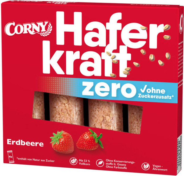 Corny Haferkraft Zero Erdbeere 140 g