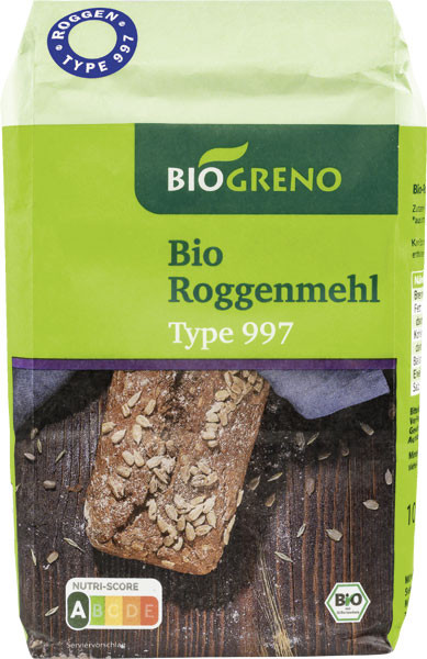 Biogreno Roggenmehl Type 997 1000 g